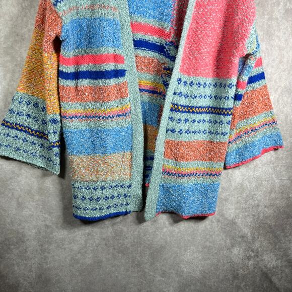 Sincerely Jules Cardigan‎ Sweater Womens Large Multicolor Knit Wool Blend Open - Picture 3 of 10